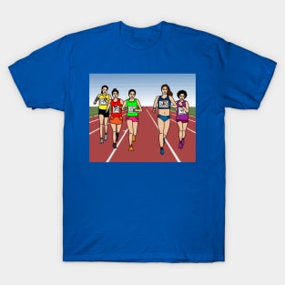 Jogging Marathon Runners And Train T-Shirt